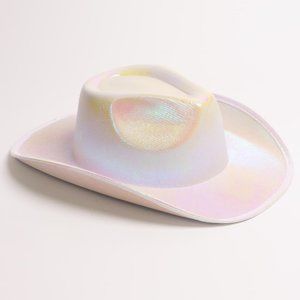 White Iridescent Cowboy Hat